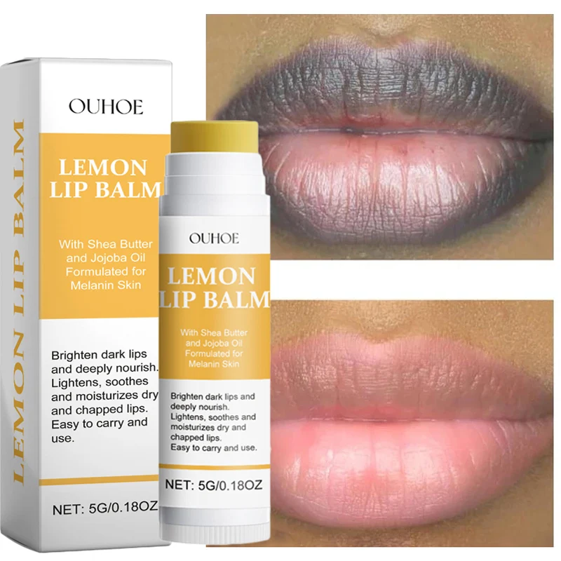 Lip Balm Lithesome Moisturizing Lip Lemon Remove Dark Hydrating Watery Long Lasting For  Lips Care Cosmetics Supplies Makeup