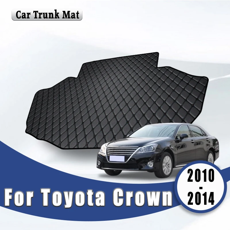 

Car Floor Mat Trunk Mat For Toyota Crown 2014 2013 2012 2011 2010 Leather Trunk Carpet Auto Interior Accessories