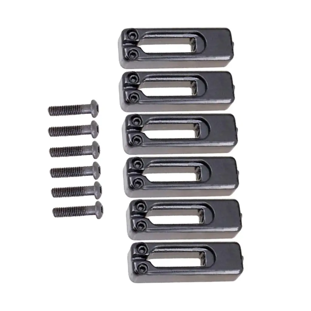 Pack of 6 Guitar Bridge Saddles with Screws for Electric Guitar Tremolo Bridge accessories