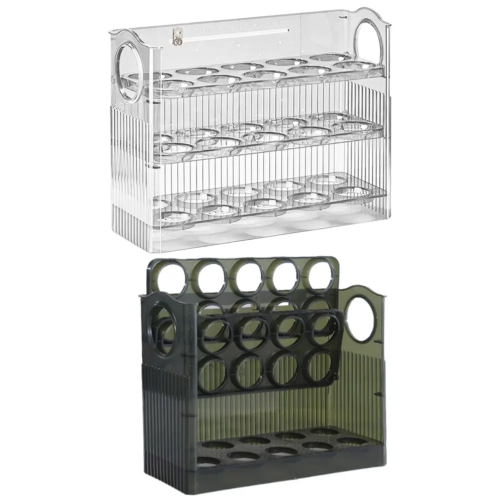 

30Grids Egg Storage Box Chicken Egg Storage CONtainer Large Capacity Egg Tray Organizer Transparent Household Kitchen Egg Holder