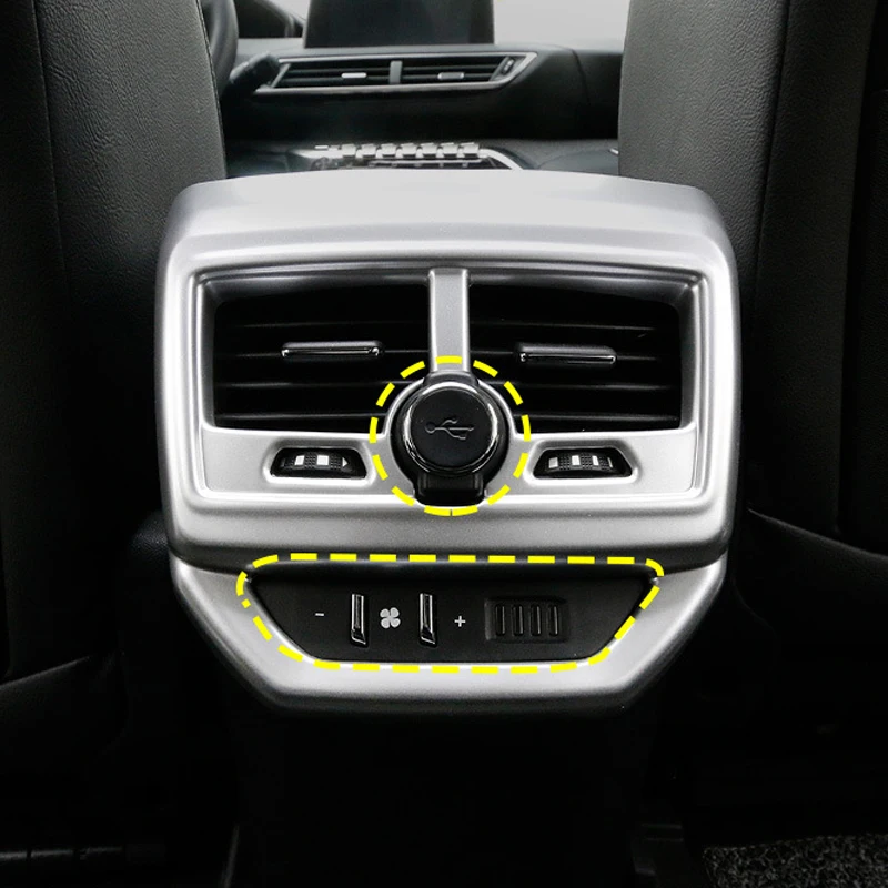 Armrest Box Rear Air Conditioner AC Vent Outlet Molding Cover Trim For Peugeot 3008 GT 3008GT 5008 2017 2018 Auto Accessories