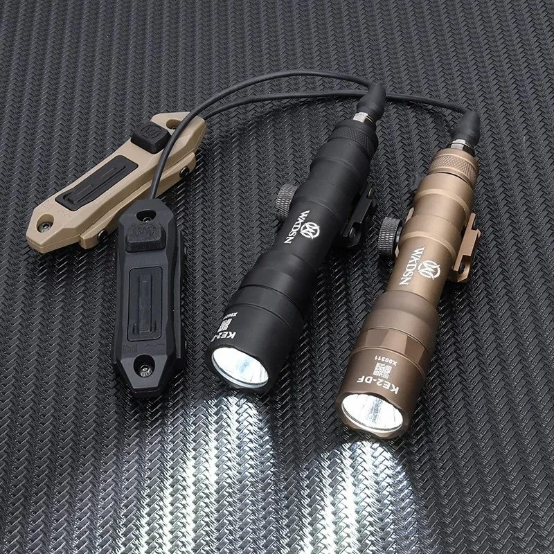 WADSN M600DF torcia 1400lumen arma da caccia Scout Light Set di interruttori a pulsante a doppia funzione costante Fit Mlok Keymod 20MM Rail