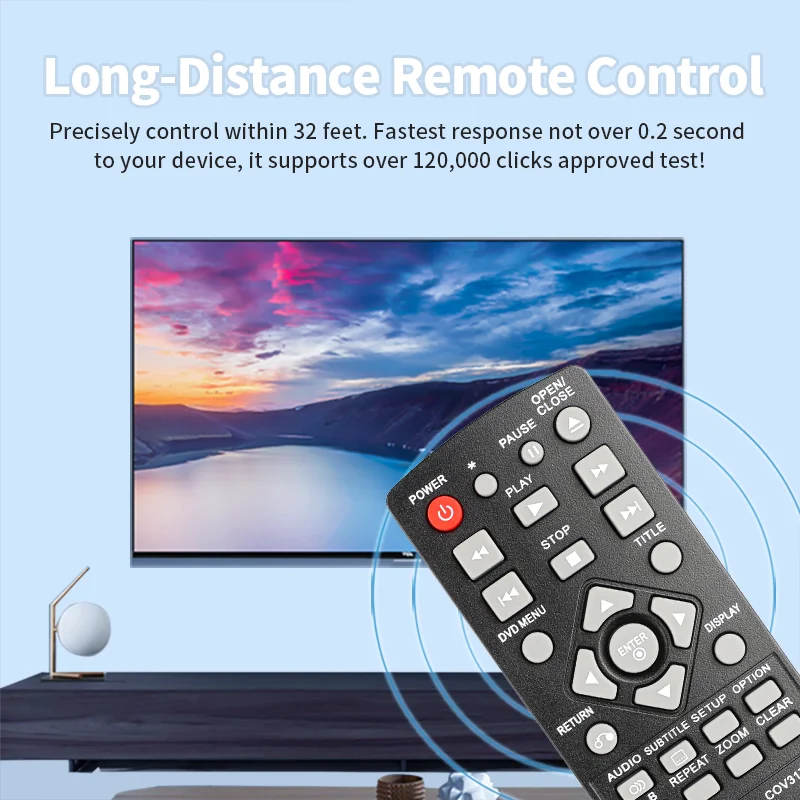 COV31736202 Remote Control For LG DVD Player DP132 DP132NU DP132H DP132-H Replacement Controller