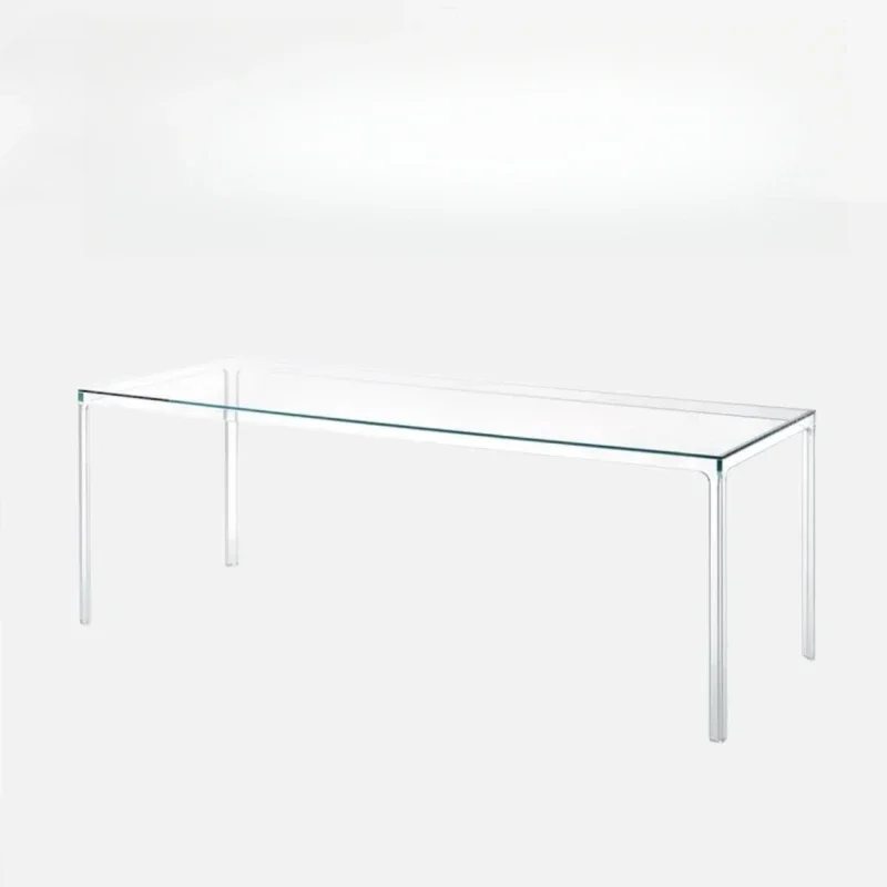 Italian minimalist dining table rectangular light luxury modern large flat-floor dining room