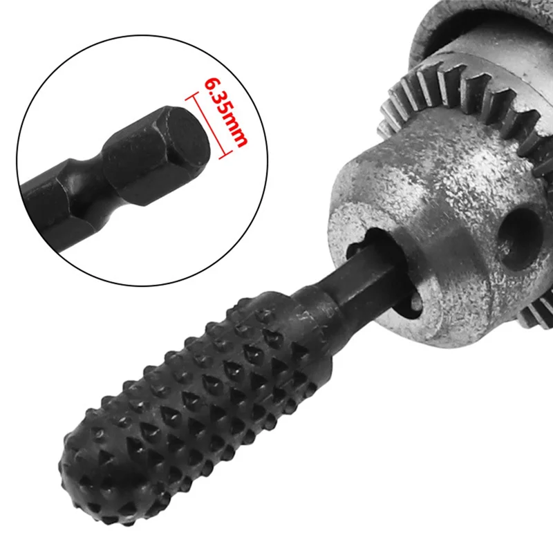 ABJO-10Pcs Rotary Rasp File Set 1/4 Inch Hex Shank Rotary Burrs For Wood Carving Durable Easy Install