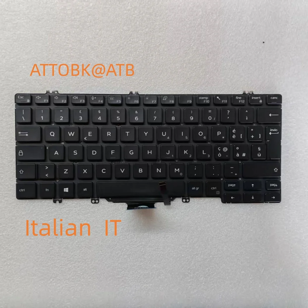 NEW Original English US/It/FR/LA/GE /Brazil/Arabic For DELL Latitude 7300 5300 5310 2in1 Keyboard With Backlight 1V8KY 2RDR
