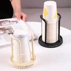 Paper Cup Dispenser Durable Space-Saving Inverted Mouthwash Cup Holder for Kitchen Bathroom Vanity Countertop Kitchen Accessory