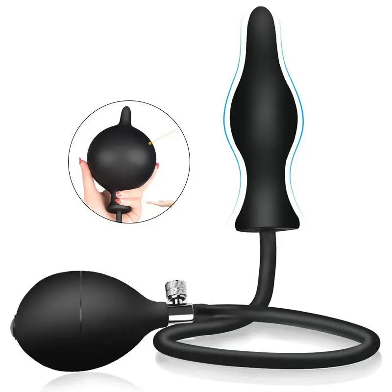 GF Inflatable Butt Plug With Pump Ass Plug Expand Dildo Air-Filled Anal Plug