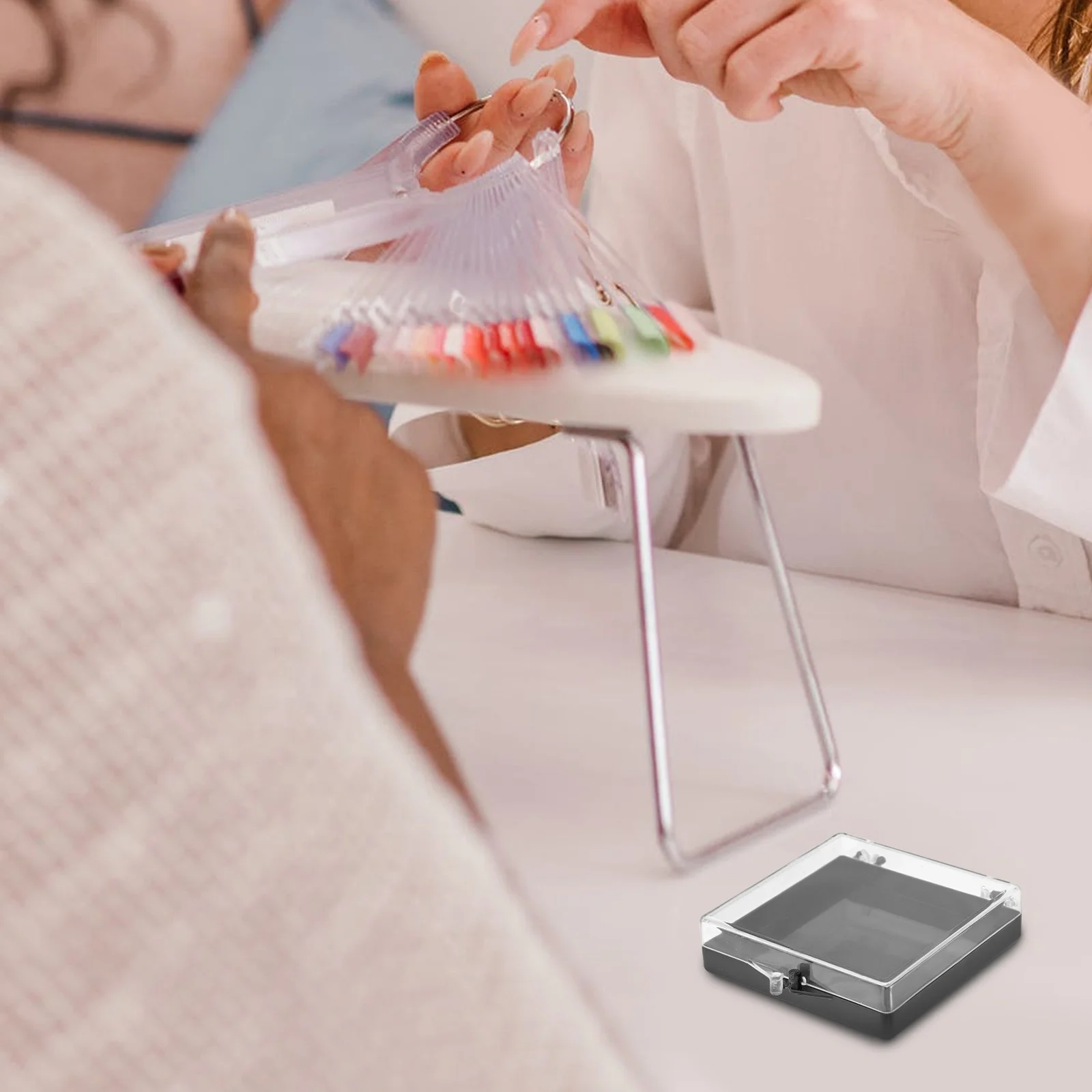 

8Pcs Transparent Storage Box False Nail Container Organizer Thick Material Strong Durable Easy Open Close False Nail Container