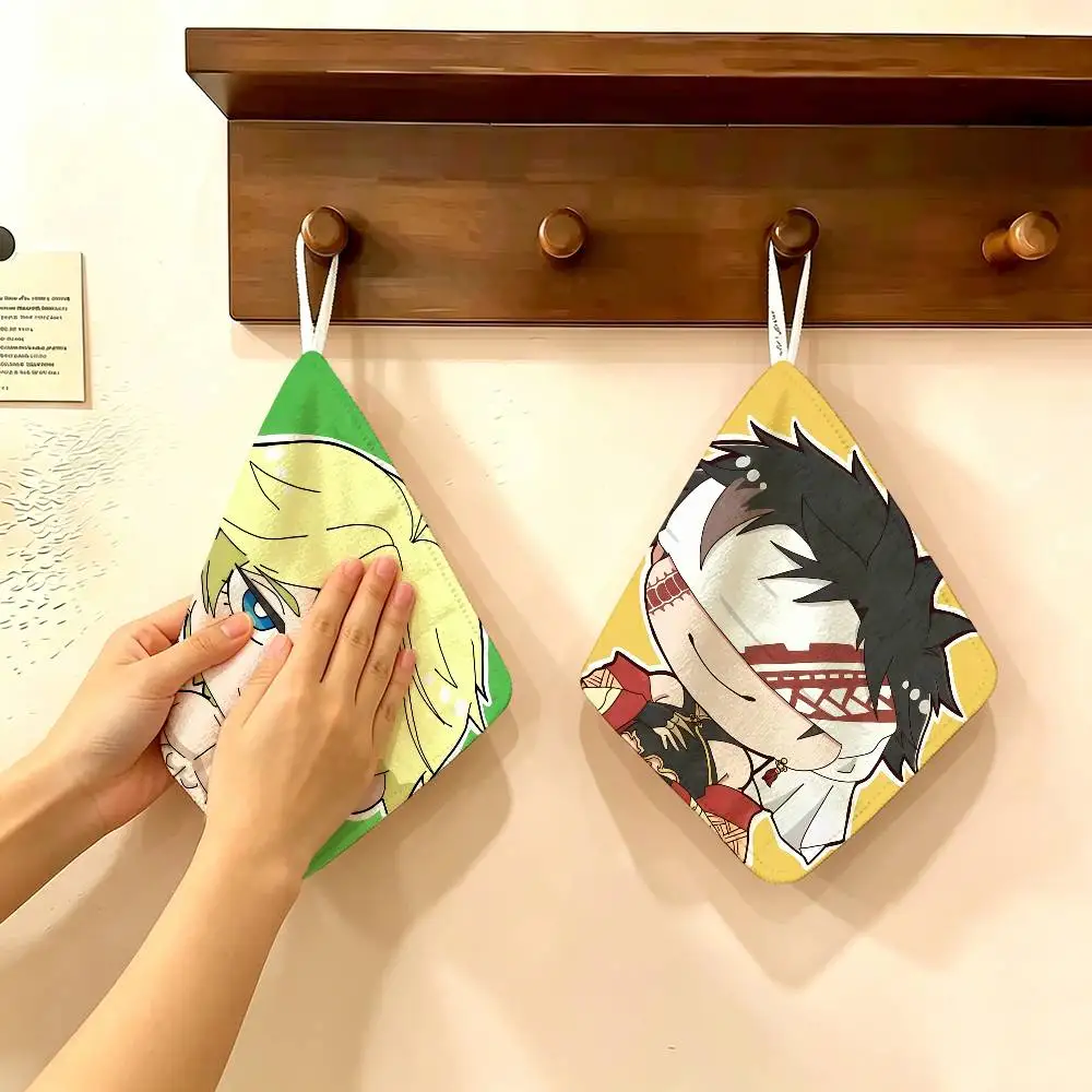 

Anime Record of Ragnarok Reusable Hanging Kitchen Towel, Polyester Cotton Soft Fabric for Office Home Daily Life