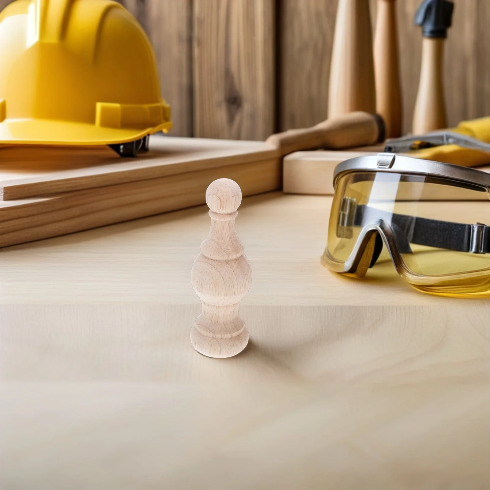 

Wooden Finials 5X15Cm Unfinished Bed Post Topper For Diy Crafts Fence Posts Staircase Railings Wood Ball Decor