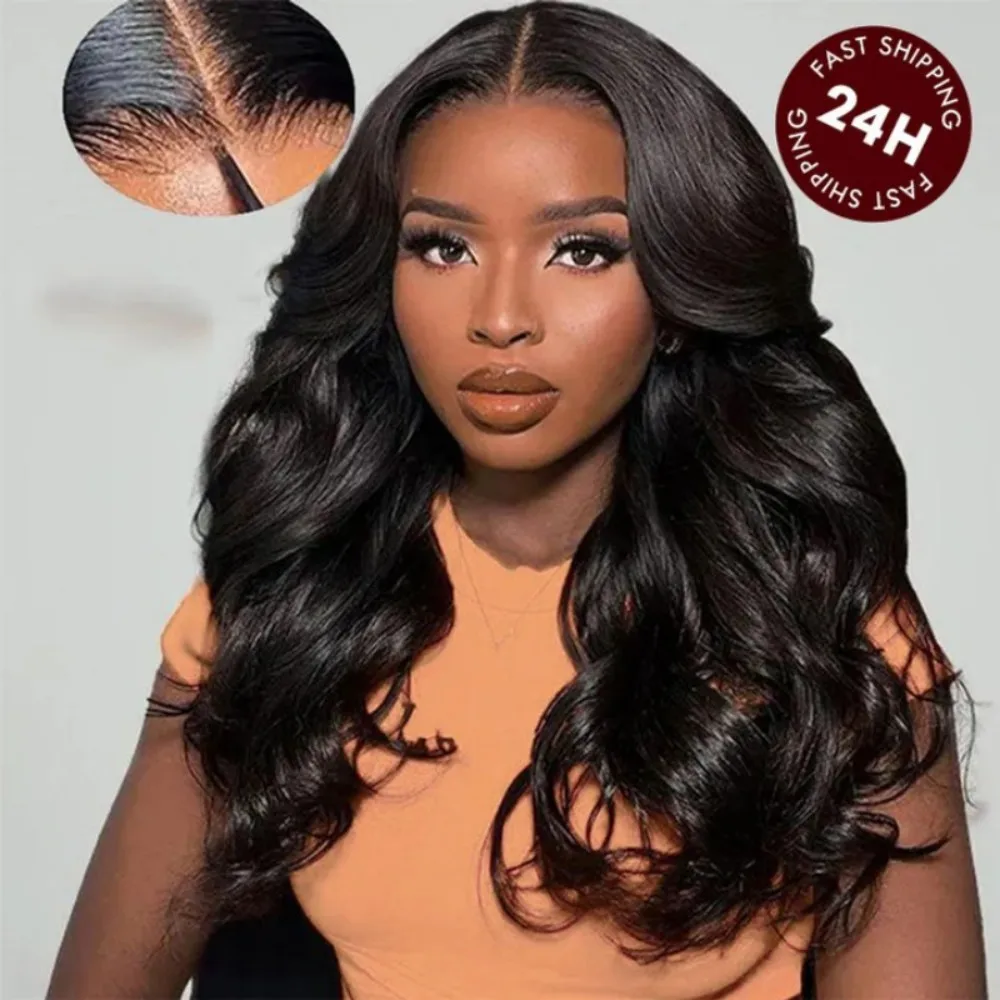 13x4 13x6 perucas dianteiras do laço cabelo humano pré arrancado 200% densidade 30 Polegada hd onda do corpo perucas dianteiras do laço cabelo humano natural preto