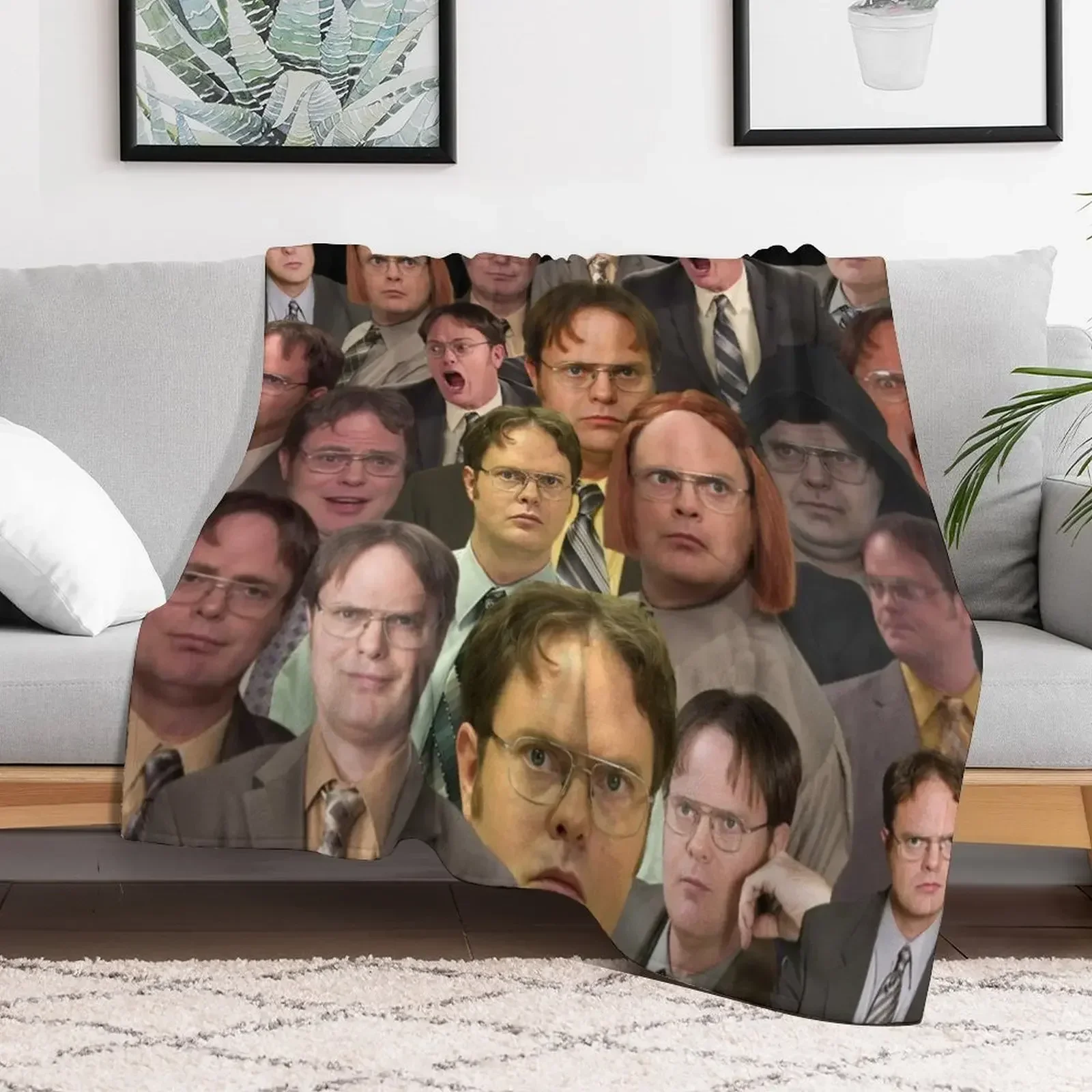 dwight schrute photo collage Throw Blanket christmas decoration Picnic Luxury Blankets