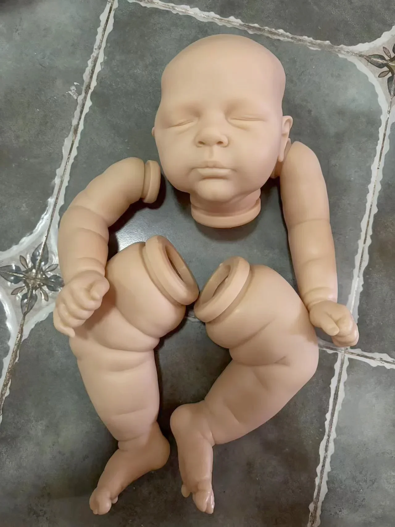 21inch Elliot Reborn Doll Kit Sleeping Baby Unfinished Unpainted Doll Parts with Cloth body