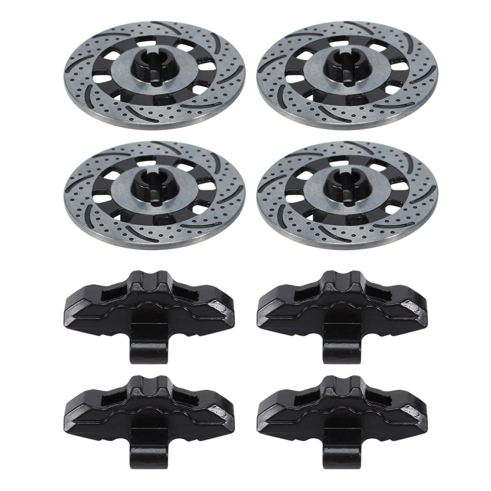 4 Pieces Unlimited Desert Racer (UDR) Adapter Aluminum Wheel Hex Hub Brake Disc + Caliper Disc OP for 1/7 Traxxas,Black