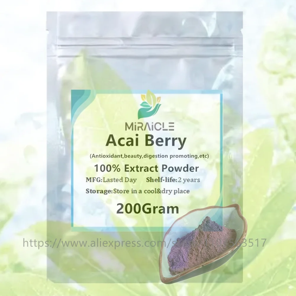 Bolsa de papel de aluminio personalizada para amantes de la belleza, extracto de baya de Acai en polvo para distribuidores de envío rápido