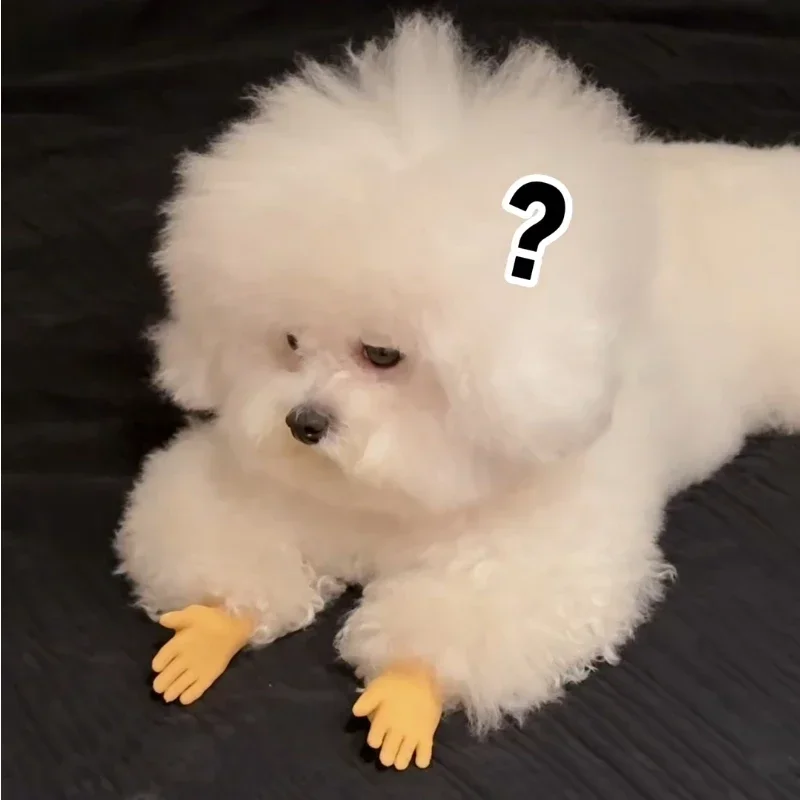 قفازات يد مزيفة للقطط قابلة للتمدد على شكل كف اليد ، ألعاب قطط سيليكون مضحكة ، أيدي صغيرة ، إيماءات إصبع إبداعية ، زينات القطط #2