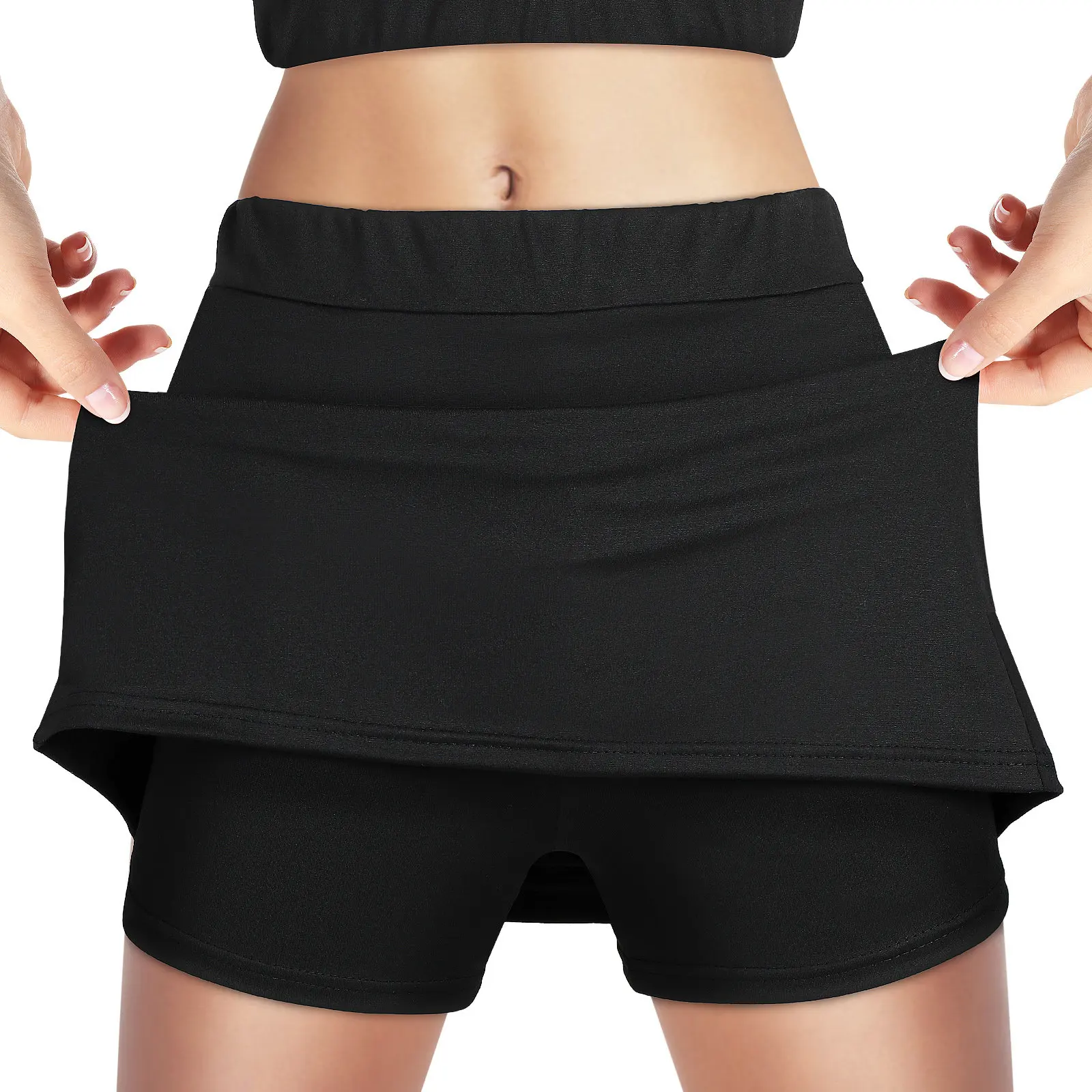 Women Middle Waist Tennis Skort Size S Athletic Mini Sports Skirt Workout Breathable Lightweight Running Shorts