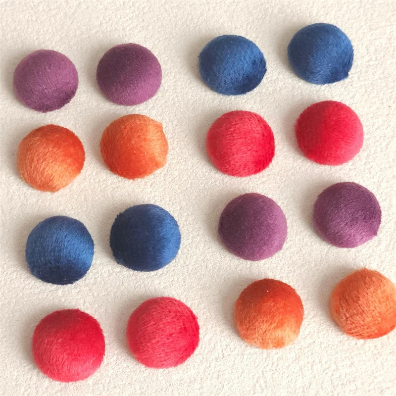 

Winter style 200pcs/lot 16mm color fabric decoration rounds shape cabochon beads diy jewelry garment hair accessory