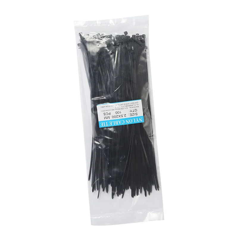 100Pcs Nylon Cable Self-locking Plastic Wire Zip Ties Set 10cm 2.5*100 MRO & Industrial Supply Fasteners & Hardware Cable