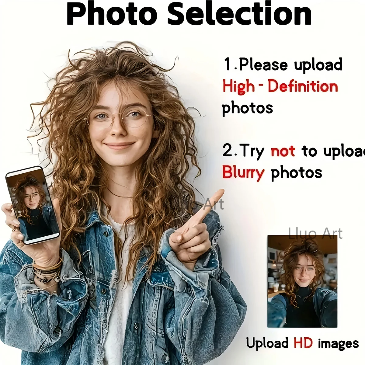 

1pc custom canvas poster, your Cartoon photo decorative painting, Personalized gifts For wall decor，Christmas home decoration