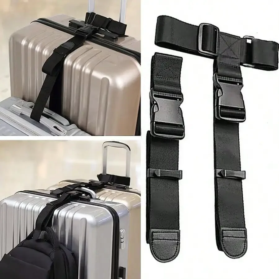 400cm/157.48in Heavy Duty Luggage Straps Adjustable Buckle Luggage Straps Travel Accessories Luggage Accessories
