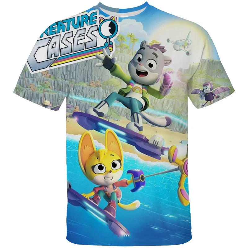 Creature Cases 3D Game T-shirt Size XS-4XL Child Adults Tshirt The Creature Cases Print Pattern T Shirt Mens Wom O Neck Tops Y2k