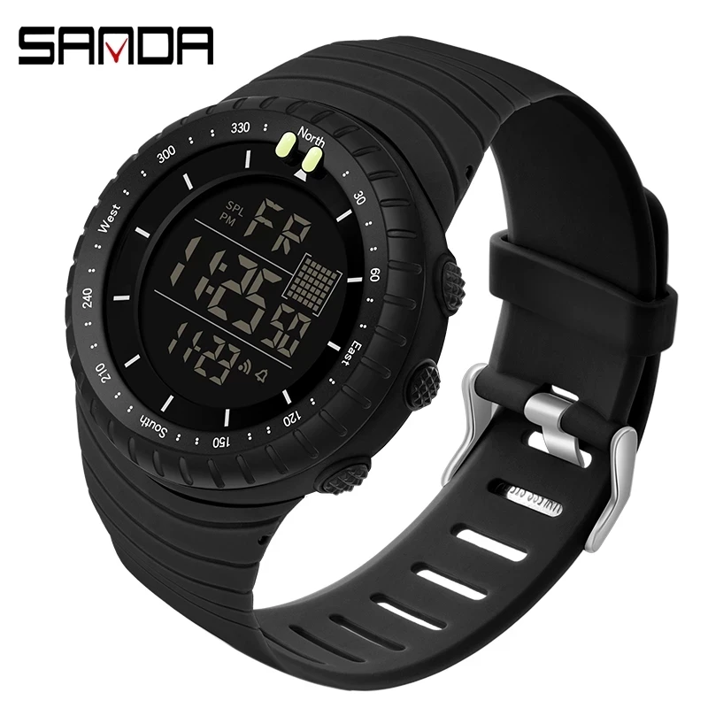 

SANDA Brand Digital Watch Men Sport Watches Electronic LED Male Wrist Watch For Men Clock Waterproof Wristwatch SANDA Hours 6071