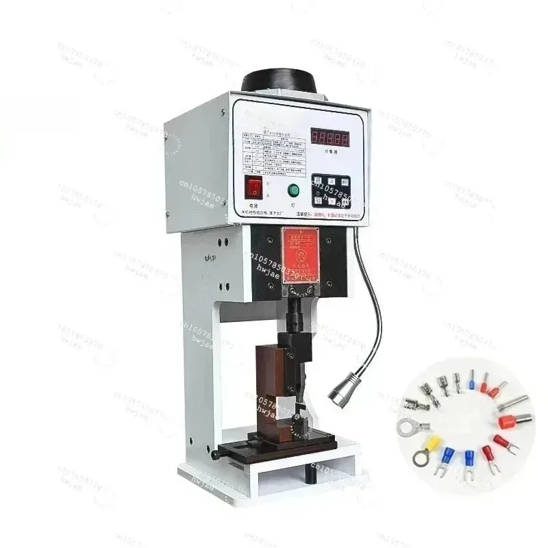 Super Connector Crimper Tool for Cable Wire & Flat Cable,1.5T-3T Terminal Crimping Machine with OTP Straight & Horizontal