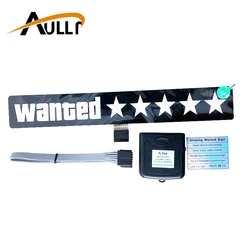 5 Stars Wanted Led Light-Emitting Window Sticker Windshield Sticker Decorative Car Accessories Light Board Without Battery