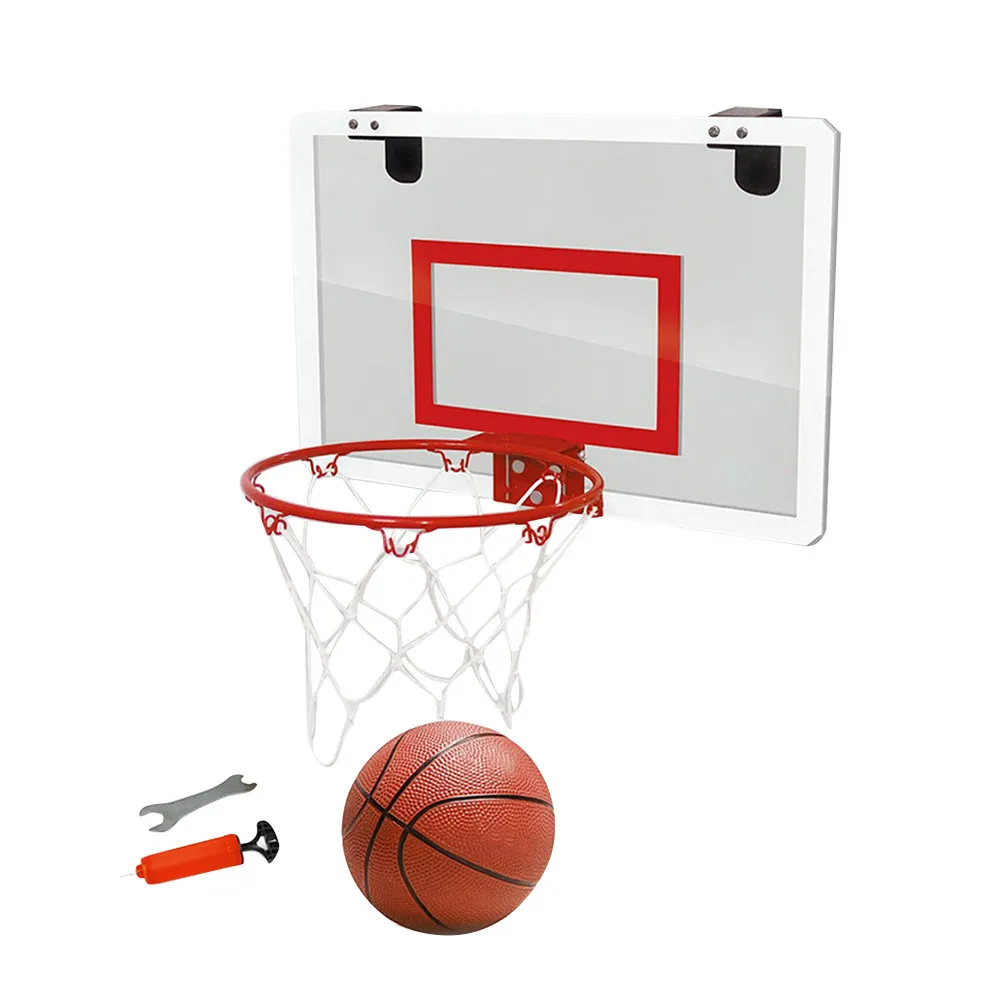 

1 шт. Навесная баскетбольная доска из ПВХ премиум-класса, мини-баскетбольное кольцо, простая установка, для дома и офиса, для использования в помещении и на улице, креативный баскетбольный набор