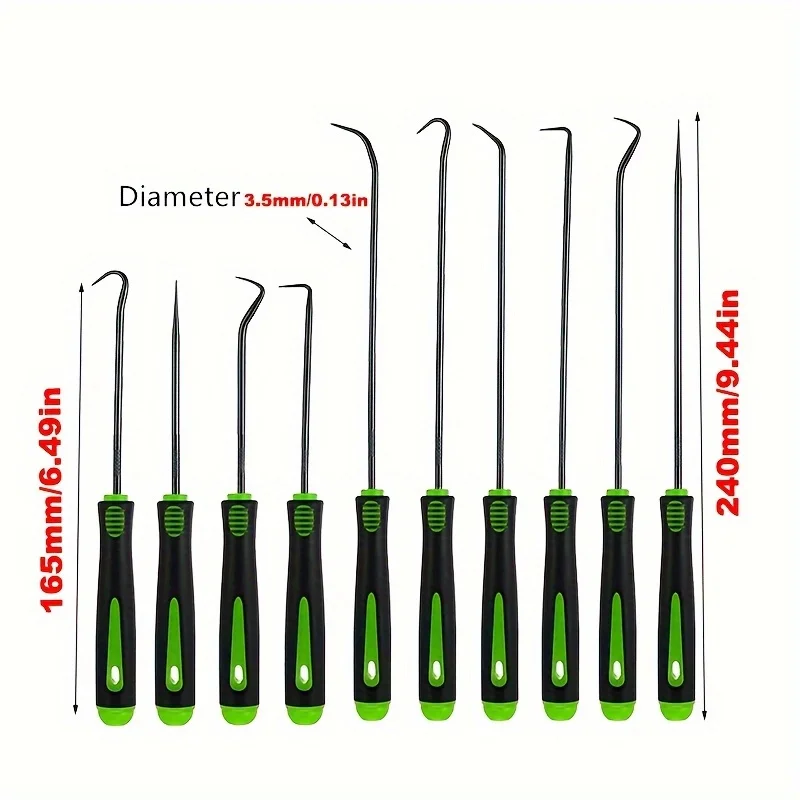 4/10Pcs Precision Pick and Hook Set Car Oil Seal/O‑Ring Seal Gasket Pick Mini Precision Hooks Professional Extractor Remover