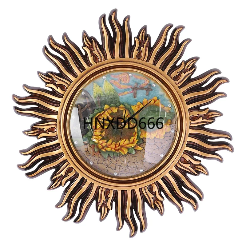 Modern living room decorative painting silent clock wall hanging