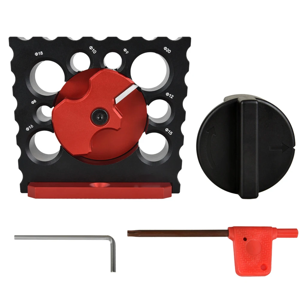 

8 Holes Dowel Jig Adjustable Dowel Cutter Adjustable Sizes Convenient Use Milling Dowel Pin Multiple Sizes Turning Tool