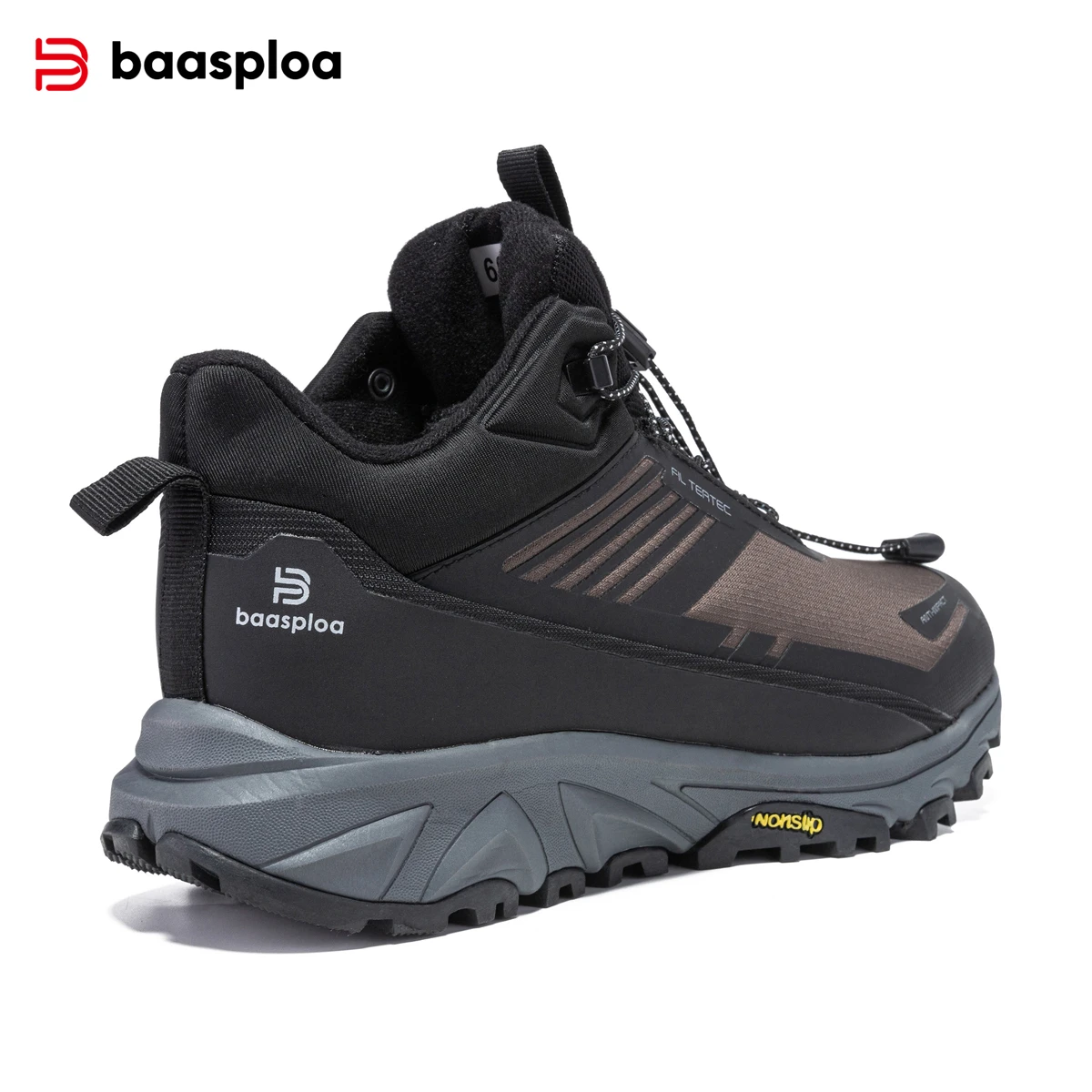 Baasploa New Hiking Shoes Men Casual Lightweight Plush Warm Walking Shoes Male Outdoor Waterproof Resistant Non Slip Sneakers﻿