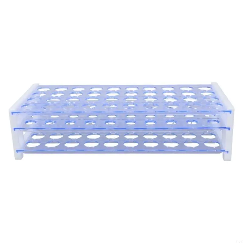 رف أنبوب اختبار سهل الاستخدام متعدد الوظائف رف تخزين أنبوب الاختبار الأزرق 3 طبقة رف للتجارب العلمية X3UC