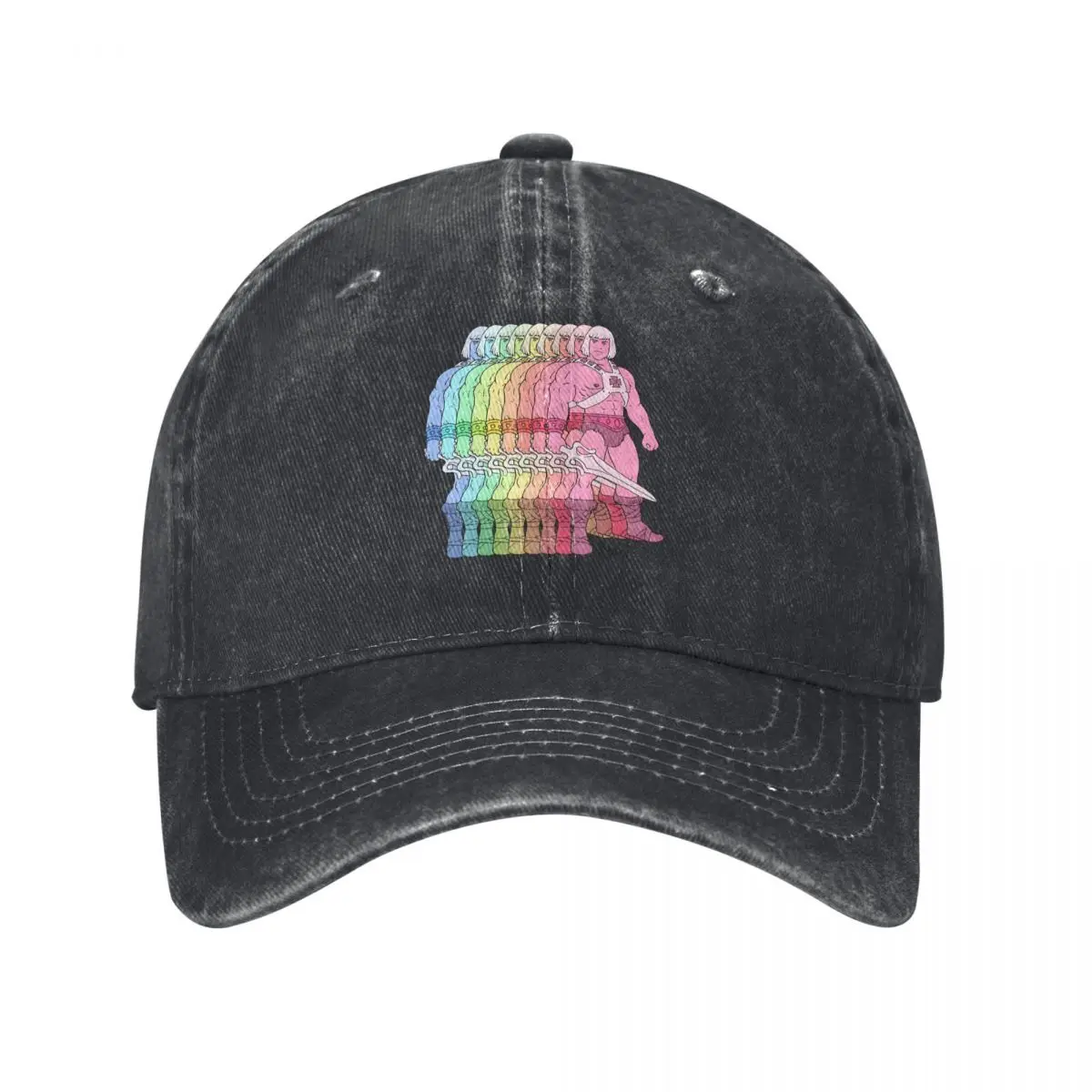 Washed Men's Baseball Cap 80'S Rainbow Action Figure - I Have The Power Trucker Snapback Caps Dad Hat He-Man