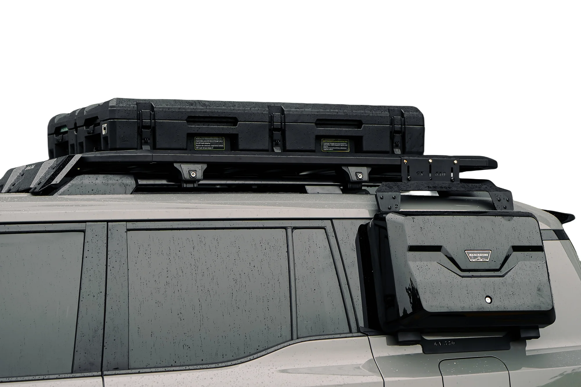 CAR ROOF RACK ROOF PLATFORM FLAT PLATFORM & SIDE LADDER & SIDE STORAGE BOX In Aluminium Perfect FIT For LEXUS GX550 2024+ - Image 4