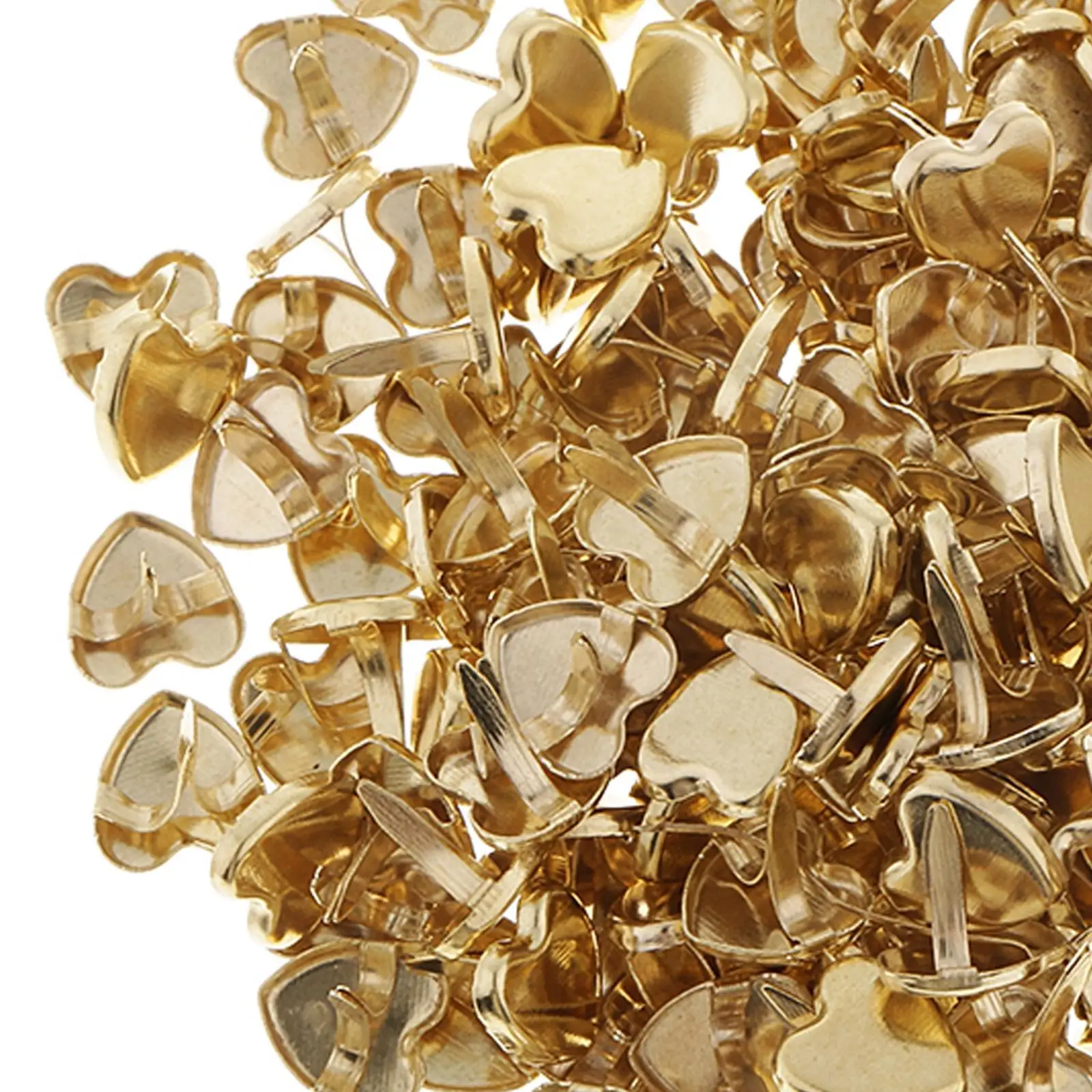 50 قطعة من مشابك الورق الحديدية لتزيين الحرف اليدوية على شكل قلب مشابك صغيرة لـ