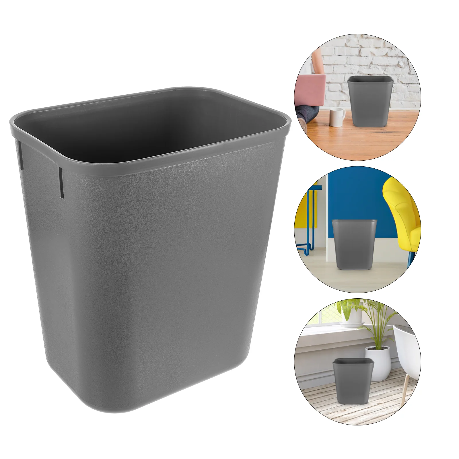 

Trash Bin Square Can Junk Case Waste Container Desktop Garbage for Home Small Cans