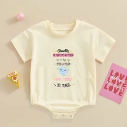 You Are The Best Mother and Grandmother in The World Baby Bubble Romper Short Sleeve Oversize T-shirt Romper Mothers Day Gift