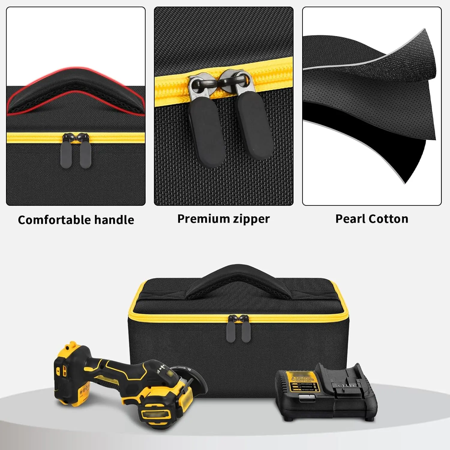 Bag Compatible with DEWALT 20V MAX Cut Off Tool 3 in 1 Brushless (DCS438B), Storage Case Carrying Holder Organizer