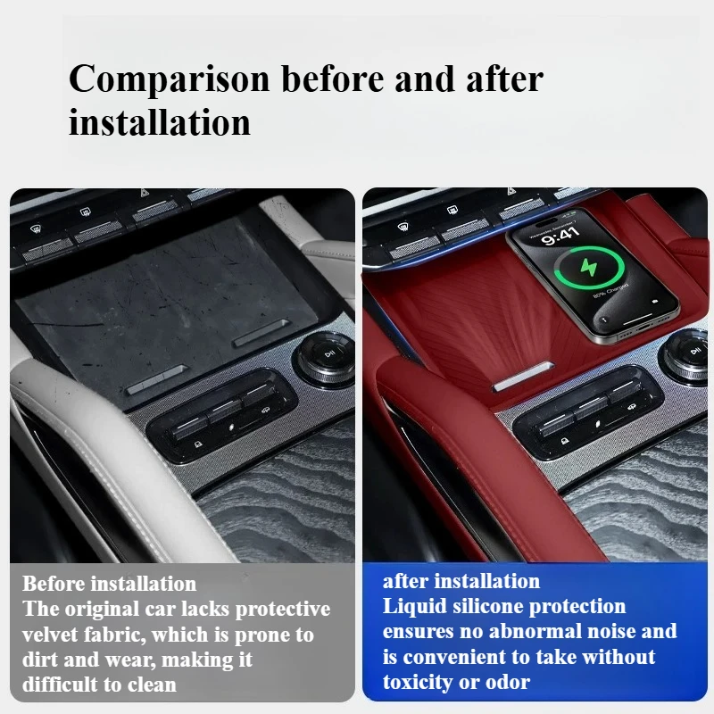 For Zeekr 8X Wireless silicone protective pad for central control-anti slip pad dirt resistant and durable accessories