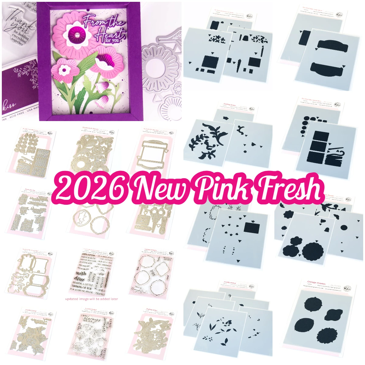 Bloomsmith Florals February Fink Fresh Metal Cutting Dies Stamps Stencil Hot Foil Embossing Template DIY Greeting Card Handmade