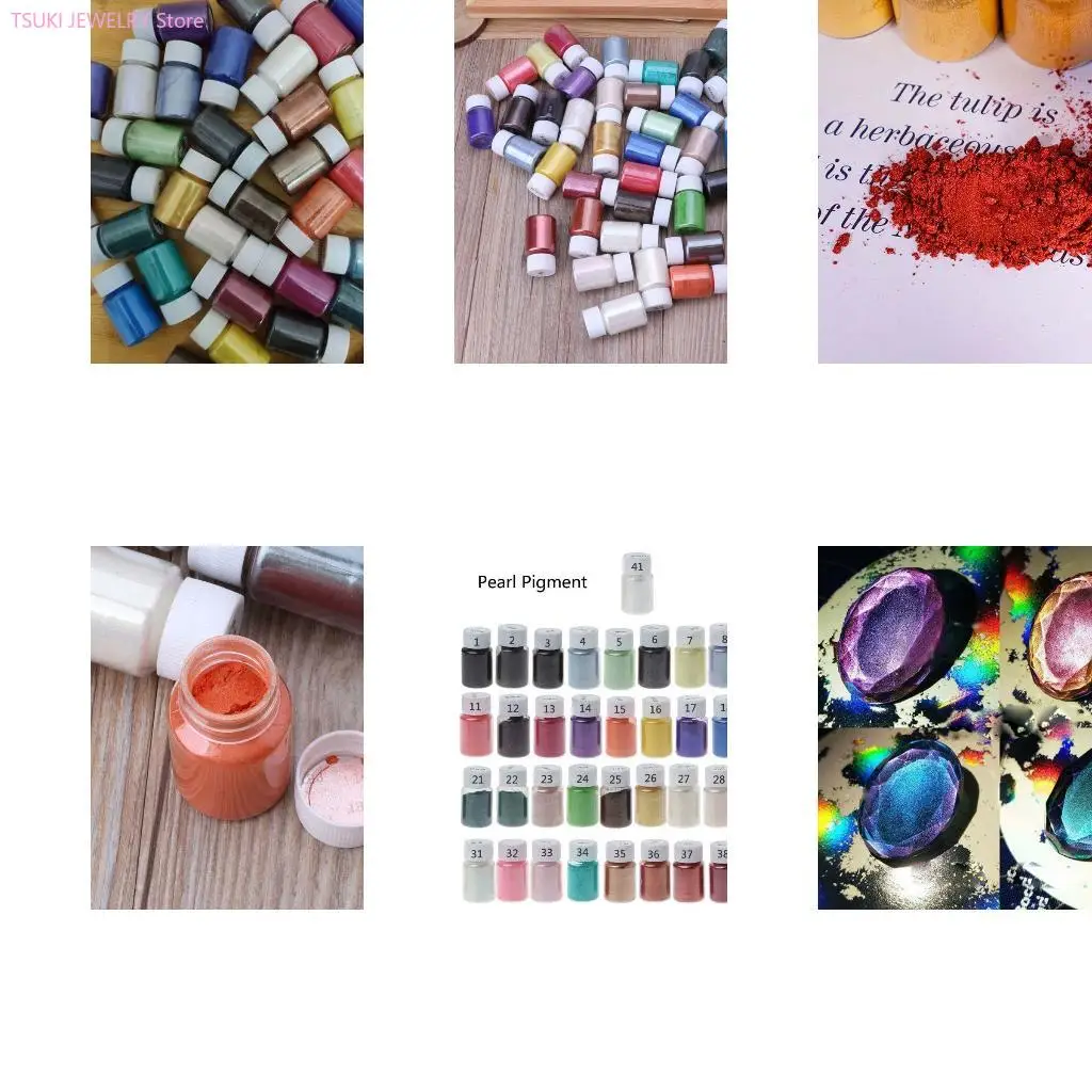 

62KE Pearl Pigment Set Colorful Natural Mineral Mica Powder for Soap Making Cosmetics