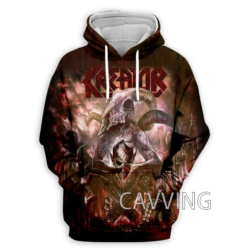 Kreator 후드 티 3D 인쇄 남성 여성 streetwear 캐주얼 오버 사이즈 Y2k 하라주쿠 후드 티셔츠 탑 남성 의류