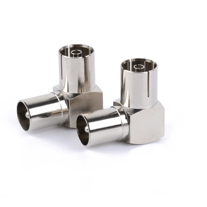 1 Stück TV-Stecker TV-Stecker auf TV-Buchse PAL Rechtwinklig 90 Grad Adapter für Antenne Satellitenfernsehen DVR – Detail 5
