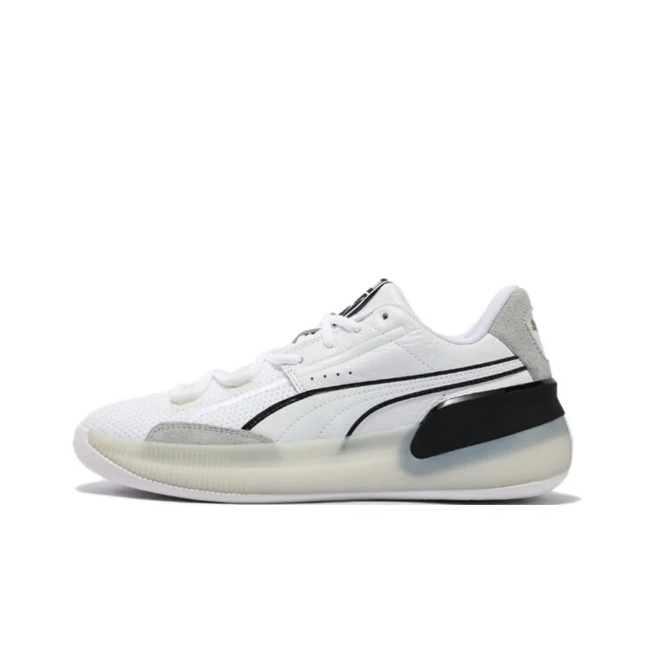 puma-clyde-hardwood-comfortable-slip-resistant-abrasion-resistant-low-top-basketball-shoes-unisex-black-white