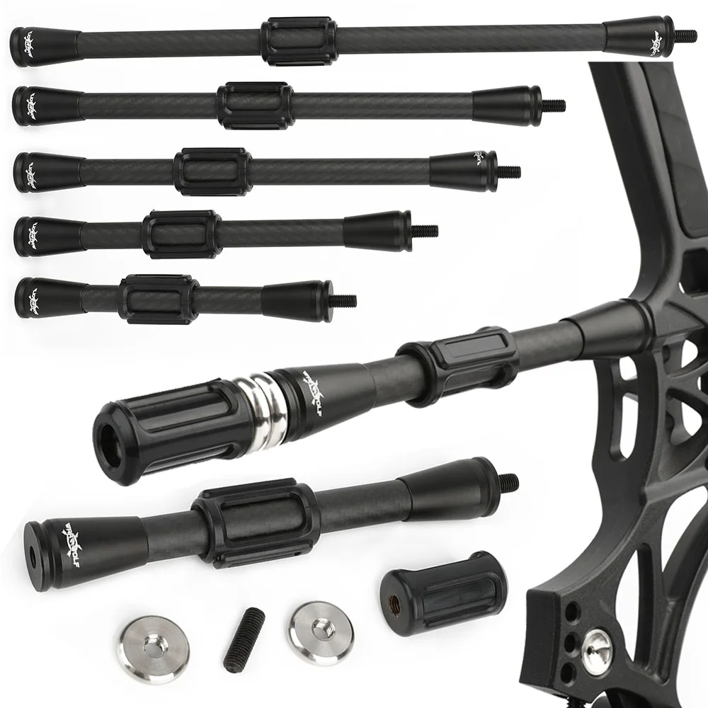 

Compound Bow Stabilizer Bar 7/9/11/12/15Inch Archery 3K Carbon Balance Rod Shock Absorber for Recurve Bow Hunting Shooting