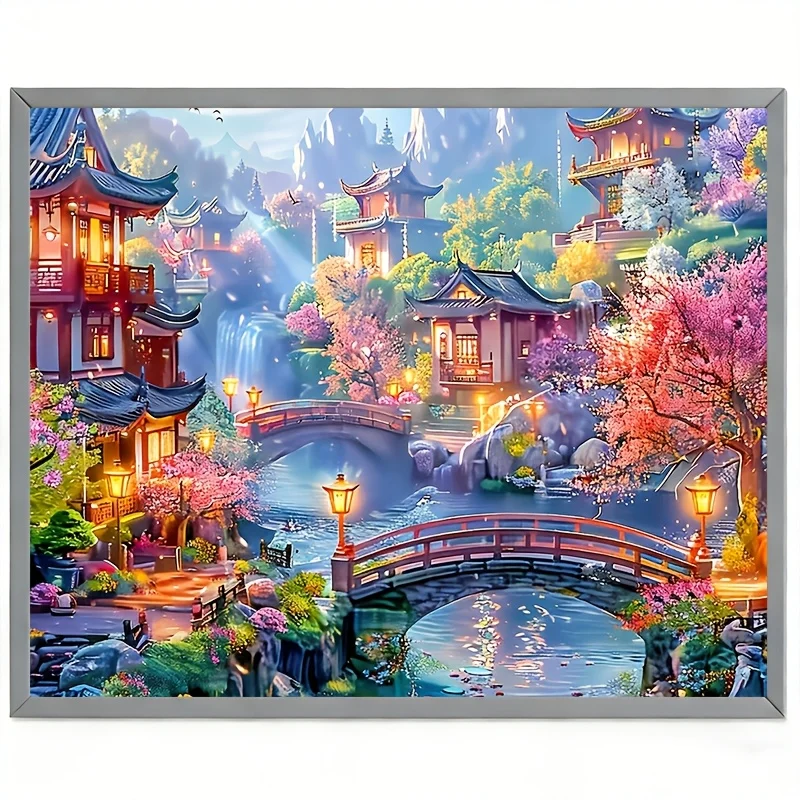 500/1000pcs for adults Jigsaw Puzzle - Challenging Large-Scale Brain Teaser with Complex Patterns, Portable Box for family Gam
